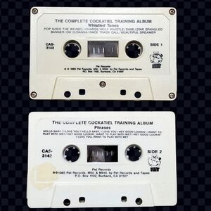 Cockatiel Accessories Audio Cassette and Toys Teach Your Bird To Talk & Whistle